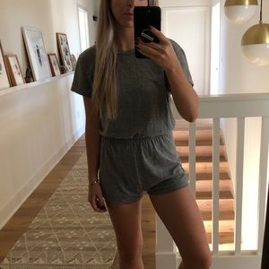 AA Heather Grey Triblend Romper
